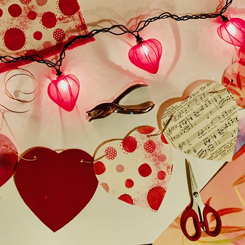 Heart garland craft